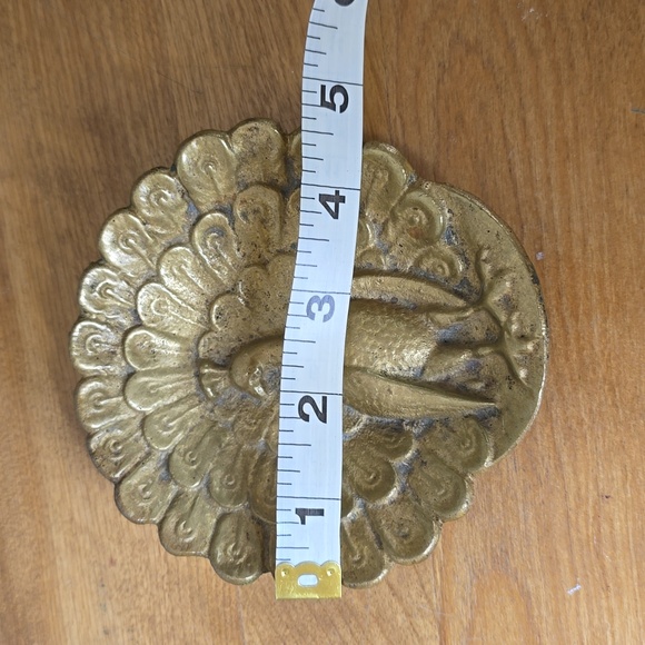 Vintage Brass Peacock Trinket Dish - Picture 4 of 4